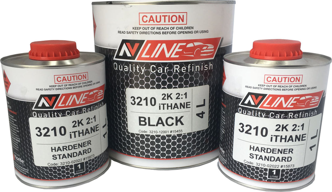 AV Line 3210 2K iTHane 2:1 Polyurethane HS BLACK - 6 Litre Kit