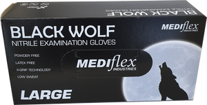 Black Nitrile Gloves Large - Box of 100