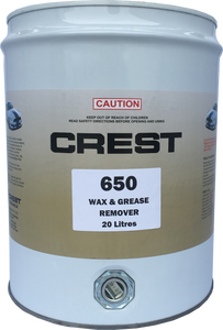 CREST 650 WAX & GREASE REMOVER - 20 Litre