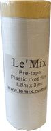 Le Mix Masking Pre- Taped Drop Film Clear 1.8m x 33m