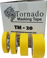 36mm TORNADO Masking Tape Yellow - (24 x Rolls Per Carton)
