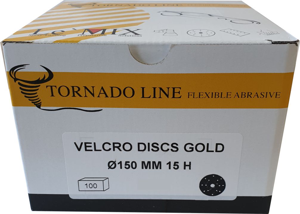 80 Grit TORNADO LINE Velcro 15 Hole Sanding Discs - Box of 100